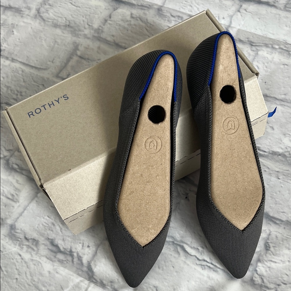 Rothy's Women's Charcoal and Blue Flats
